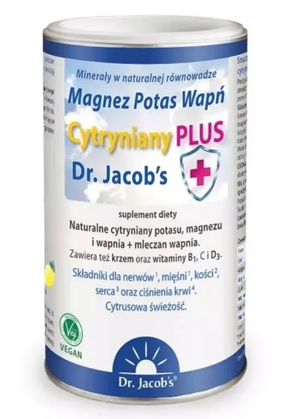 Dr. Jacob's Magnez Potas Wapń Cytryniany 300g