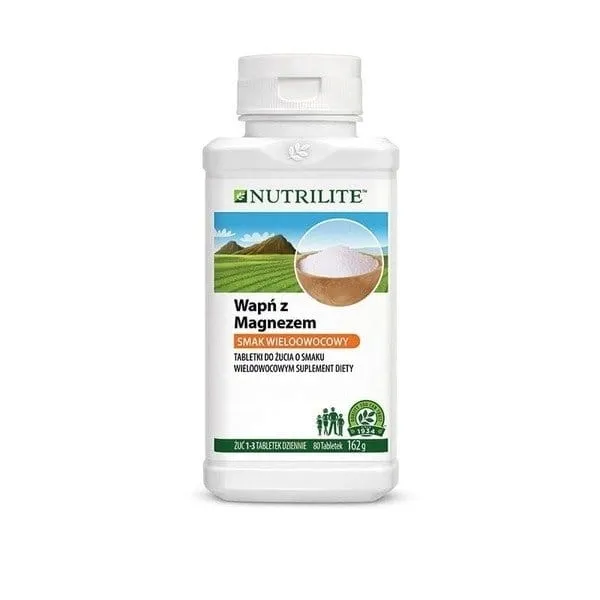 Wapń z magnezem w tabletkach do ssania Nutrilite 80 szt