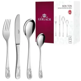 gerlach-sztucce-dzieci-dzieciece-komplet-4el-pieski-stal-nierdzewna