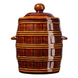 beczka-kamionka-12l-garnek-do-kiszenia-ogorkow-kapusty-z-kolnierzem
