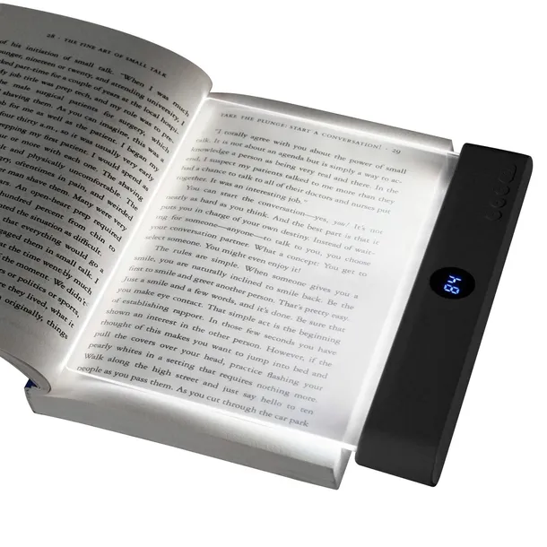 LAMPKA DO CZYTANIA KSIĄŻKI LED PŁASKA 3 BARWY TIMER USB-C 35H