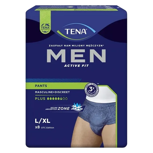 Majtki chłonne TENA Men Plus L/XL pieluchomajtki pieluchy dla