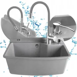 zestaw-gospodarczy-umywalka-60-cm-bateria-elastyczna-szara-dozownik-na-plyn