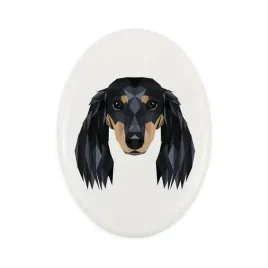 jamnik-dlugowlosy-plytka-ze-zdjeciem-i-napisem-geometryczna-marki-art-dog