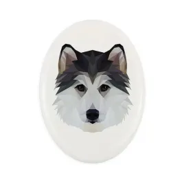 husky-syberyjski-siberian-husky-plytka-ze-zdjeciem-i-napisem-geometryczna