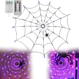 dekoracje-halloween-swiecaca-pajeczyna-lampki-sztuczny-pajak-led-120