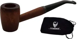 fajka-wygieta-brazowa-z-ustnikiem-akrylowym-i-woreczkiem
