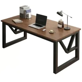 biurko-gamingowe-nowoczesne-komputerowe-ciemny-buk-industrialne-loft