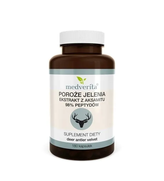 Poroże jelenia 98% 300 mg 90 kapsułek MEDVERITA