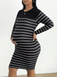 shein-czarno-biala-olowkwoa-sukienka-ciazowa-w-paski-xl-02175
