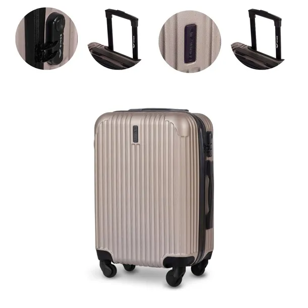 Walizka kabinowa WINGS 38L ABS+ 20" do samolotu lekka kółka 360