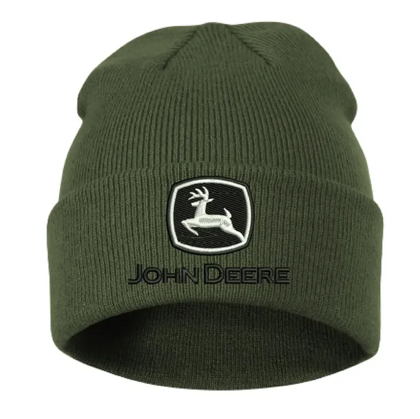 CZAPKA zimowa z haftem john deer na prezent JOHN DEER DLA ROLNIKA