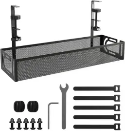 taca-na-kable-pod-biurko-bez-wiercenia-metalowa-34x12-cm-z-zaciskiem