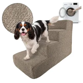 schodki-dla-psa-rampa-40cm-bezowe-schody-boucle-dla-zwierzat-4-stopnie