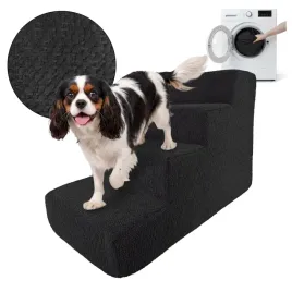 schodki-dla-psa-rampa-40cm-czarne-schody-boucle-dla-zwierzat-4-stopnie