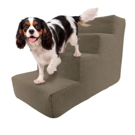 schodki-dla-psa-rampa-40cm-brazowe-schody-dla-zwierzat-4-stopnie-sztruks
