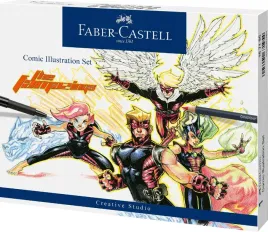 faber-castell-zestaw-do-rysowania-komiksow-15-el
