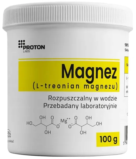PROTON LABS L-treonian magnezu 100g - czysty proszek threonate