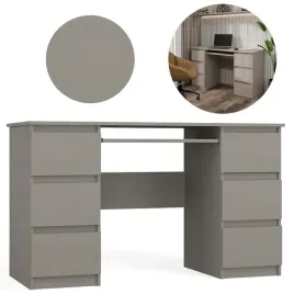 biurko-komputerowe-2-regaly-6-szuflad-z-polka-na-klawiature-130-cm-glina