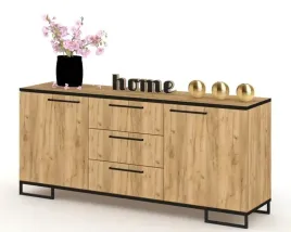 komoda-do-salonu-szafka-rtv-z-szufladami-dab-craft-zloty-czarna-150