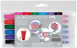 kuretake-pisaki-dwustronne-clear-color-dot-6-kol