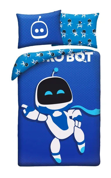 Pościel ASTRO BOT 140x200 Dziecięca PLAYSTATION GRA ROBOT KONSOLA GRACZ