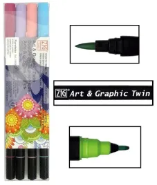 pisaki-dwustronne-brush-twin-zig-kuretake-4-kol