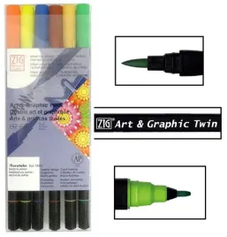 pisaki-dwustronne-brush-twin-zig-kuretake-6-kol