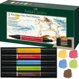 faber-castell-pisaki-dwustronne-pitt-5-kolorow