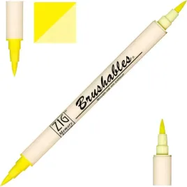 pisak-marker-pedzelkowy-brush-pen-do-kaligrafii-zig-kuretake-pure-yellow