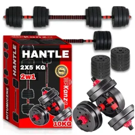 hantle-10kg-bitumiczne-2x5kg-gryf-sztanga-zestaw-hantli-regulowanych