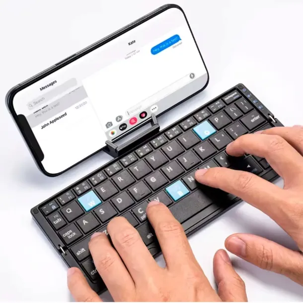 Ultracienka składana klawiatura Bluetooth QWERTY – iOS/Android/Windows