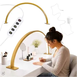lampa-kosmetyczna-led-bezcieniowa-biurkowa-do-manicure-paznokci-luk-zlota