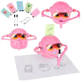 zabawka-interaktywna-edukacyjna-robot-nauka-rysowania-fiszki-mazaki-rozowy
