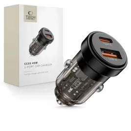 tech-protect-cc03-2-port-car-charger-pd-45w-qc3-0-black