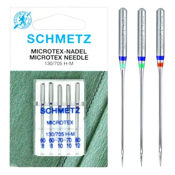 130/705 H-M Igły do jedwabiu i mikrofazy MICROTEX SCHMETZ mix 2x60, 2x70