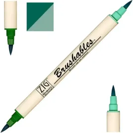 pisak-marker-pedzelkowy-brush-pen-do-kaligrafii-zig-kuretake-pure-green