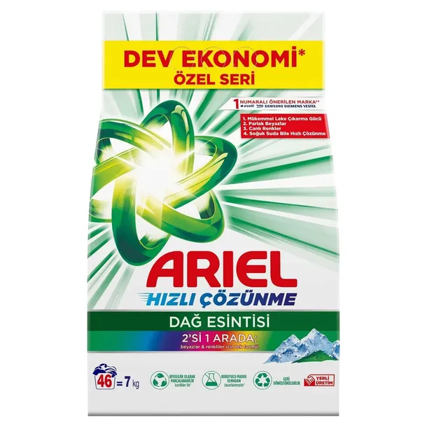 Uniwersalny Proszek do prania bieli i koloru Ariel 2w1 Mountain Spring 7 kg