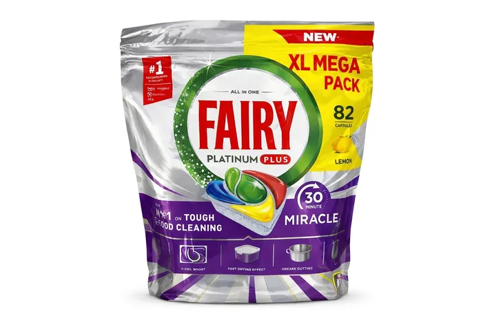 FAIRY KAPSUŁKI DO ZMYWARKI PLATINUM PLUS MIRACLE LEMON 82SZT