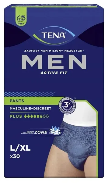 Majtki chłonne Tena Men Pants Plus Blue L/XL 30szt