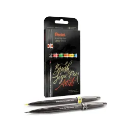pentel-pisaki-pedzelkowe-do-kaligrafii-sign-6-kol