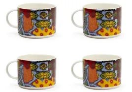 excelsa-africa-set-of-4-jumbo-mugs-porcelain-500-ml-multi-colour