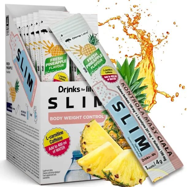 20xOlimp Drinks for life SLIM 4g wspomaga METABOLIZM smak ANANASOWY
