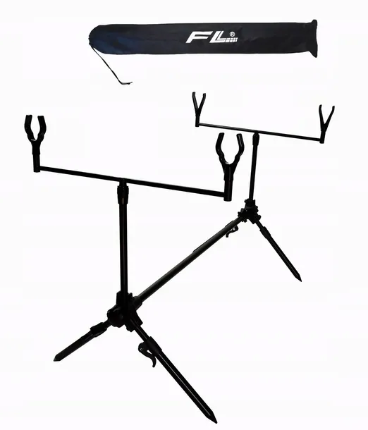 STANOWISKO KARPIOWE GRUNTOWE STOJAK WĘDKARSKI 2WĘDKI ROD TRI POD+ POKROWIEC