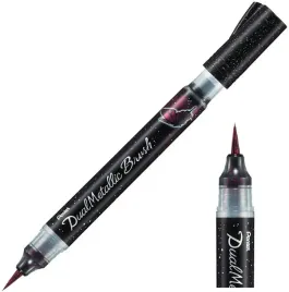 pisak-pedzelkowy-do-kaligrafii-pentel-brush-pen-dual-metallic-czarny