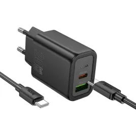 ladowarka-sieciowa-do-telefonu-hoco-usb-a-usb-c-qc3-0-pd-3a-20w-kabel-usb-c-do-usb-c-n61-czarna