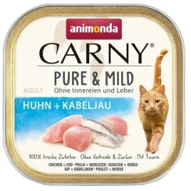 animonda-carny-pure-and-mild-kurczak-dorsz-tacka-100g