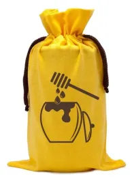 woreczek-ekologiczny-na-1-sloik-900ml-zolty-z-dzbankiem-miodu