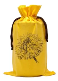 woreczek-ekologiczny-na-1-sloik-900ml-zolty-z-pszczola-na-mniszku