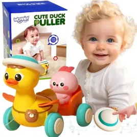 woopie-baby-zolta-kaczuszka-z-rozowym-kroliczkiem-w-przyczepce-do-ciagnieci
